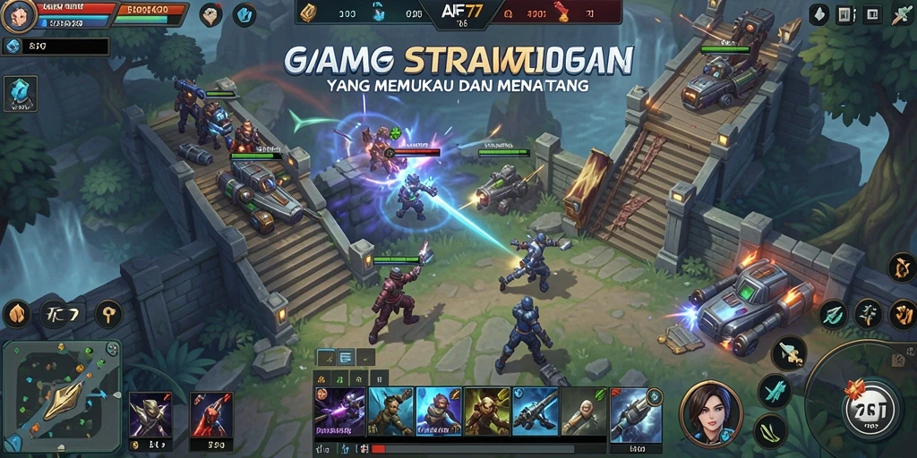 Tampilan gameplay AFK77 yang menakjubkan saat berstrategi.
