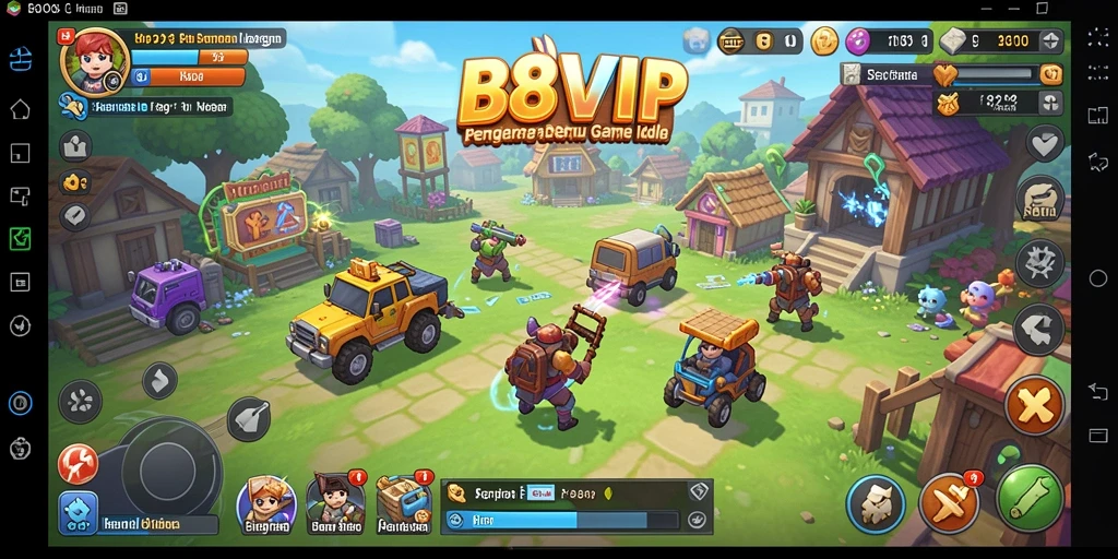 Tampilan gameplay B8VIP yang menarik dan penuh warna.
