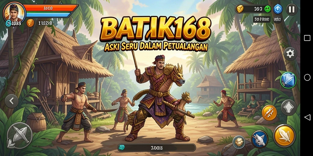 Tampilan gameplay aksi yang mendebarkan di BATIK168.