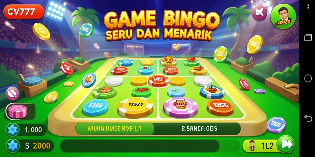 Tampilan gameplay CV777 yang seru dan penuh warna dalam permainan Bingo.