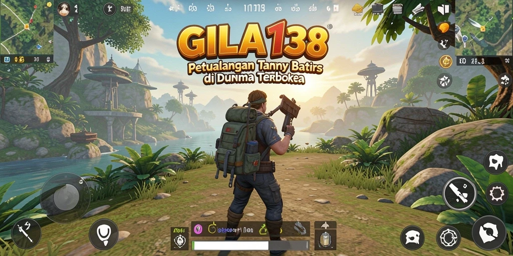 Screenshot gameplay GILA138 menunjukkan dunia terbuka yang luas dan menakjubkan.
