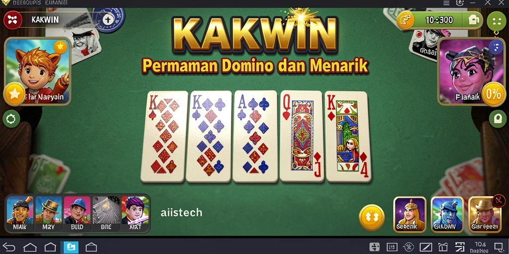 Tampilan menarik gameplay Domino KAKWIN dengan berbagai fitur.