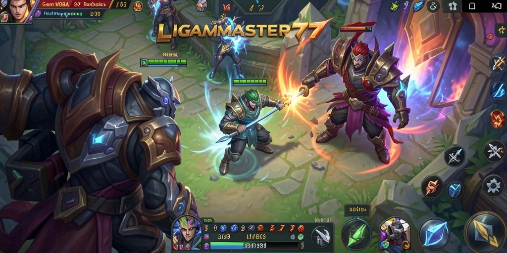 Tampilan gameplay seru dan menegangkan dari LIGAMASTER77.