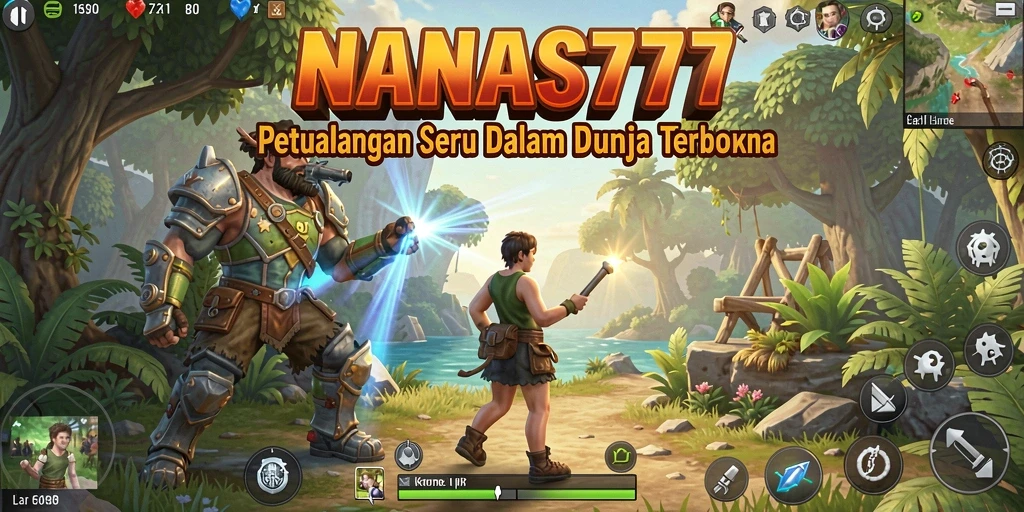Tangkapan layar gameplay NANAS777 yang menampilkan petualangan seru di dunia terbuka.