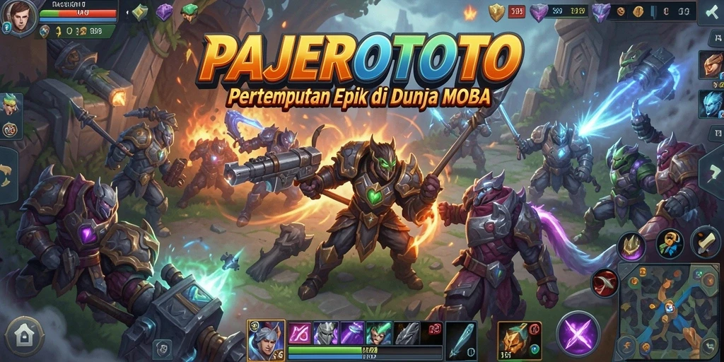 Gameplay seru PAJEROTOTO dalam pertempuran MOBA.