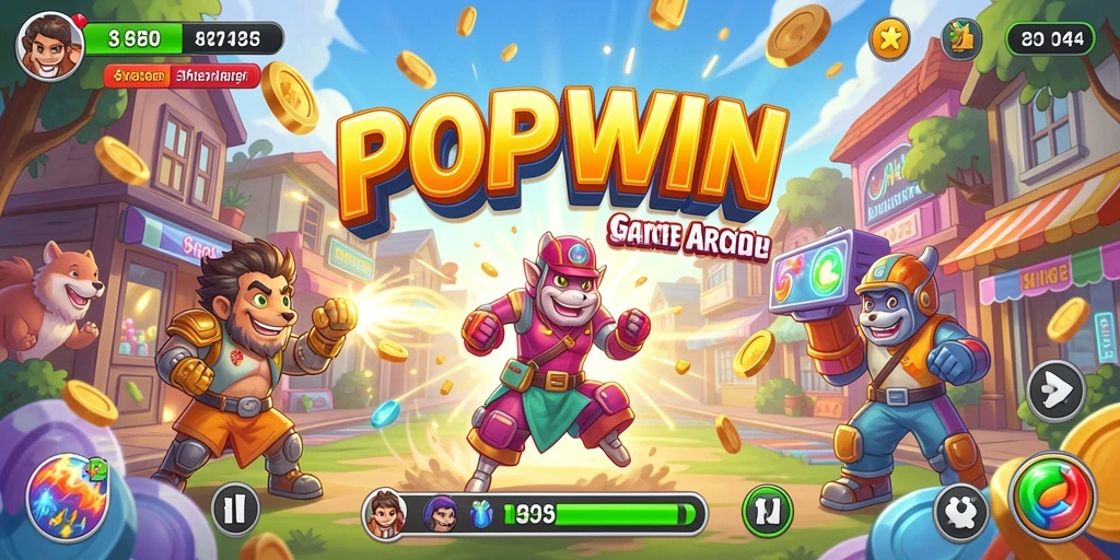 Screenshot menunjukkan aksi seru gameplay Arcade di POPWIN.