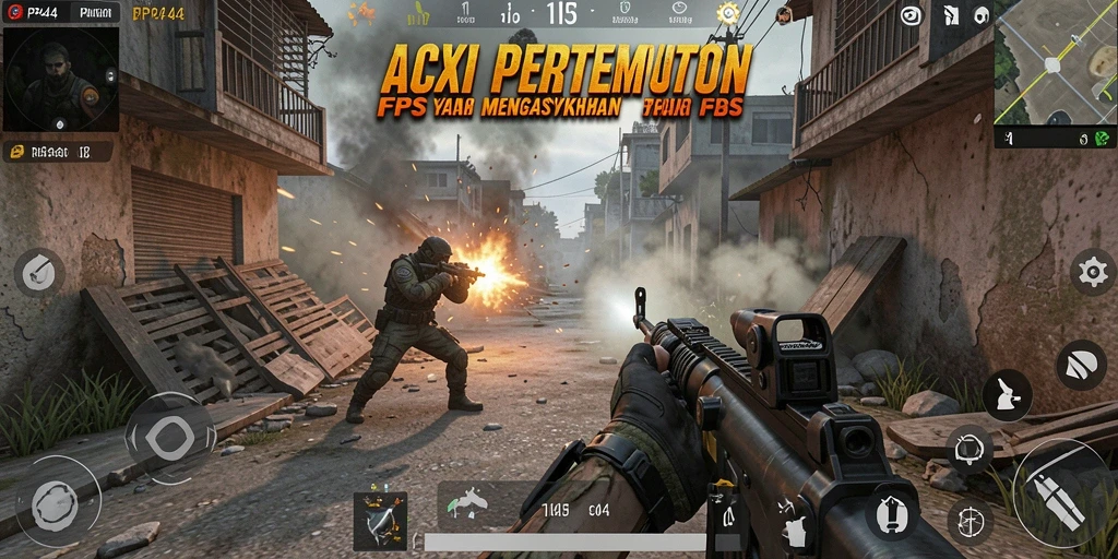 Gameplay seru PP444 menampilkan aksi tembak-menembak intens.