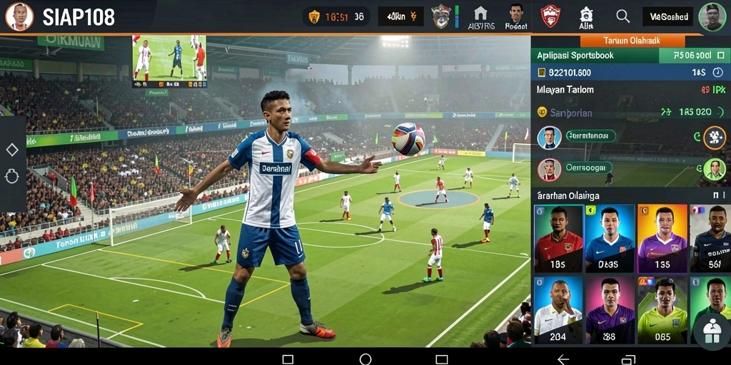 Screenshot SIAP108 menampilkan antarmuka taruhan olahraga yang menarik.