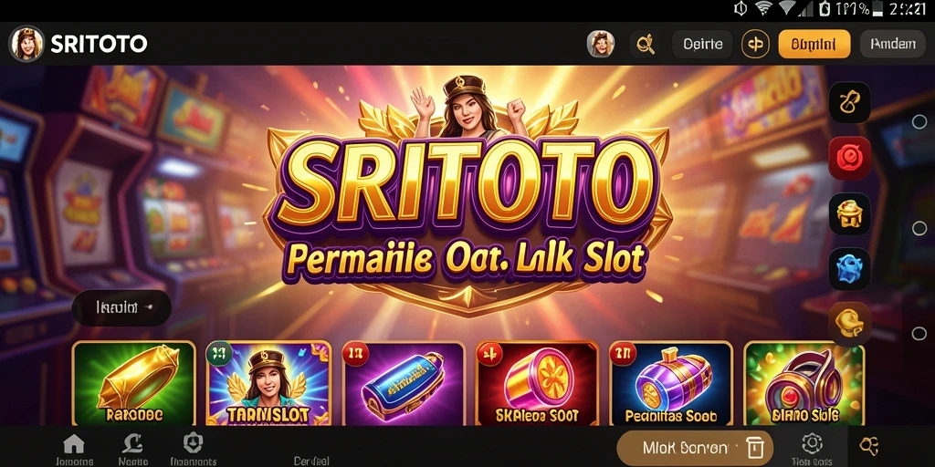 Tampilan gameplay Slot menyenangkan di SRITOTO dengan banyak tema dan fitur.