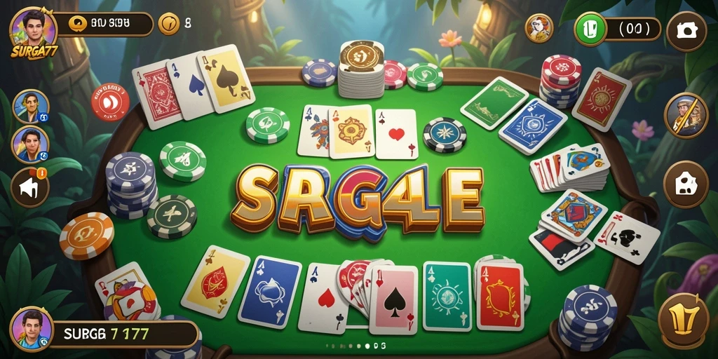 Tampilan gameplay Gaple yang mengasyikkan di SURGA77.