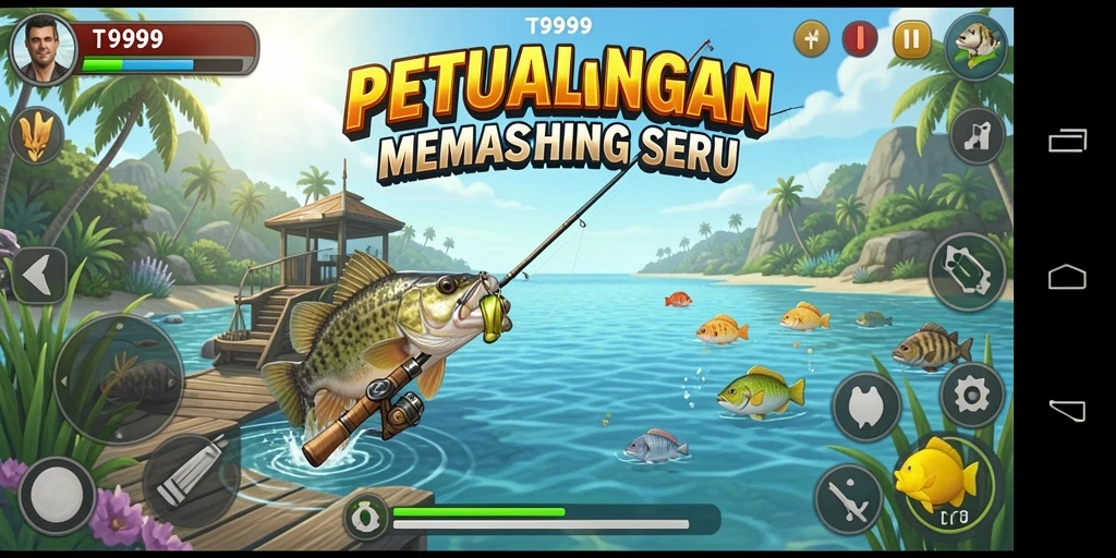 Tangkapan ikan besar dengan grafis memukau dalam T9999.
