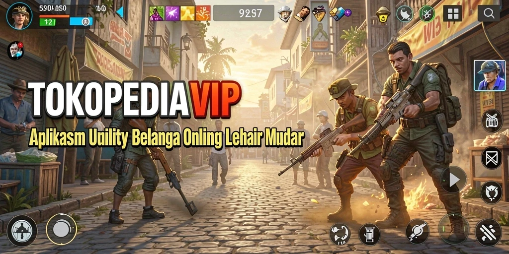 Tampilan aplikasi TOKOPEDIAVIP dengan fitur lengkap untuk belanja online.