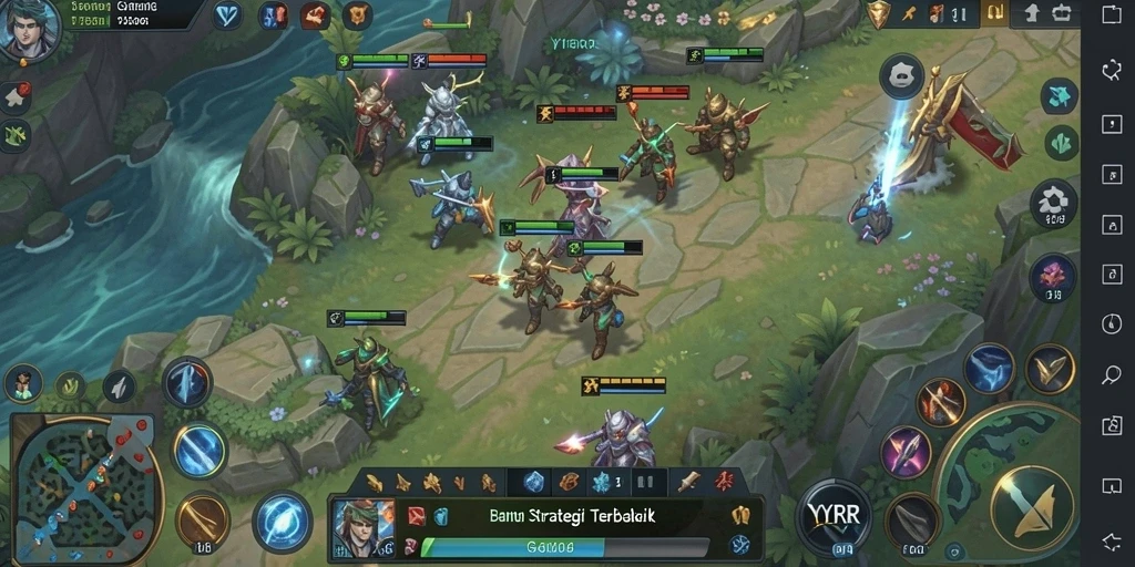 Screenshot gameplay SLG yang menunjukkan keindahan dan strategi dalam YYRR.